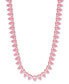 Фото #1 товара Lab-Grown Pink Sapphire 18" Tennis Necklace (35 ct. t.w.) in Rose-Plated Sterling Silver