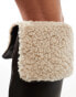 Simmi London Jacob Foldover Fleece Knee boot in Chocolate