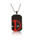 ფოტო #1 პროდუქტის Deadpool Stainless Steel (316L) Pendant, 22'' Box Chain