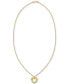 Фото #3 товара Macy's textured Open Heart 18" Pendant Necklace in 10k Gold