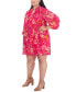Фото #3 товара Plus Size Floral-Print Pleated Swing Dress