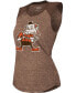 ფოტო #3 პროდუქტის Women's Brown Cleveland Browns Retro Tri-Blend Raglan Muscle Tank Top