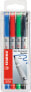 Фото #2 товара Маркеры на водной основе Schwan Stabilo OHPen 4 шт - черный, синий, зеленый, красный - круглый, средний, 1 мм