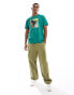 Paul Smith t-shirt with zebra placement print in green