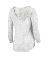 ფოტო #2 პროდუქტის Women's Gray Auburn Tigers Space Dye Lace-Up V-Neck Long Sleeve T-shirt