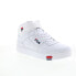 Фото #10 товара Fila V-10 Lux 1CM00881-125 Mens White Leather Lifestyle Sneakers Shoes