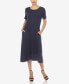 ფოტო #9 პროდუქტის Women's Short Sleeve Midi Dress