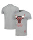Фото #1 товара Men's and Women's Gray Chicago Bulls Hardwood Classics MVP Throwback Logo T-shirt