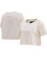 ფოტო #2 პროდუქტის Women's Cream Philadelphia 76ers Neutral Boxy Crop T-shirt