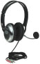 Фото #3 товара Manhattan Stereo Over-Ear Headset (3.5mm) - Microphone Boom (padded) - Adjustable Steel Headband - In-Line Volume Control - Ear Cushions - Std 2x 3.5mm stereo jack/plug for audio/mic use - cable 2.5m - 3 Year Warranty - Headset - Head-band - Calls & Music - Black -