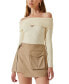 ფოტო #1 პროდუქტის Women's Brylee Utility-Pocket Mini Skirt