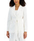 ფოტო #1 პროდუქტის Women's Fringed Tie Waist Front Button Blazer