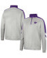 ფოტო #4 პროდუქტის Men's Gray, Purple Kansas State Wildcats Bushwood Fleece Quarter-Zip Jacket