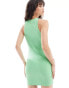 ONLY ribbed mini dress in bright green Mittelgrün, XL - EU 42 - фото #3