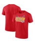 Фото #1 товара Men's Red Kansas City Chiefs 2022 AFC West Division Champions Divide and Conquer T-shirt