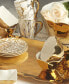 Mosaic Gold- Silver Tone Canape Plates Set of 6