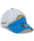 Фото #1 товара Men's White, Powder Blue Los Angeles Chargers 2023 Sideline 39THIRTY Flex Hat