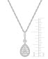 Фото #4 товара Macy's diamond Round & Baguette Teardrop Cluster 18" Pendant Necklace (1/2 ct. t.w.)