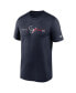 Фото #3 товара Men's Navy Houston Texans Horizontal Lockup Legend T-shirt