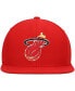 ფოტო #3 პროდუქტის Men's Red Miami Heat Hardwood Classics Team Ground 2.0 Snapback Hat