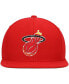 Men's Red Miami Heat Hardwood Classics Team Ground 2.0 Snapback Hat