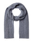 Фото #1 товара Qi Cashmere Cable Stitch Cashmere Scarf Men's Blue Os