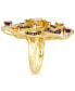 ფოტო #4 პროდუქტის Crazy Collection® Multi-Gemstone Swirling Cluster Ring (6-1/4 ct. t.w.) in 14k Gold