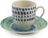 Villa d'Este Home Tivoli, Marea Set of 6 Porcelain Coffee Cups with Saucers, 90 ml