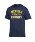 Фото #2 товара Men's Navy Michigan Wolverines Football 1,000 Wins T-shirt