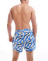 ASOS DESIGN swim shorts in short length in animal print