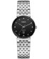 Women's Swiss Florence Classic Diamond (1/20 ct. t.w.) Stainless Steel Bracelet Watch 30mm