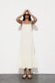 Фото #1 товара Платье миди из хлопкового муслина с кружевом ZARA