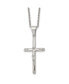 Фото #1 товара Chisel polished Crucifix Pendant on a Rolo Chain Necklace