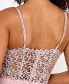 Фото #4 товара Juniors' Metallic Corset-Bodice Lace-Back Gown, Created for Macy's