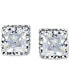 ფოტო #12 პროდუქტის Cubic Zirconia Princess Stud Earrings in Sterling Silver, Created for Macy's