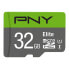 PNY Elite - 32 GB - MicroSDHC - Class 10 - Class 1 (U1) - Green - Grey