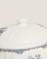 Floral earthenware serving tureen