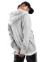 ASOS DESIGN supersoft zip through oversized hoodie in grey marl