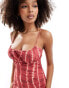 Фото #4 товара Rhythm sahara tie dye mini dress in red