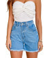 Фото #1 товара Women's Frayed Denim Shorts