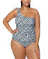 ფოტო #1 პროდუქტის Trendy Plus Size Marita Floral One-Piece Swimsuit