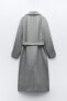 Фото #9 товара Пальто из смесовой шерсти с поясом ZARA