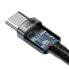 Фото #5 товара Cafule nylonowy kabel przewód USB-C Power Delivery 2.0 100W 20V 5A 2m szary