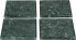 Glasuntersetzer aus Marmor, jade (10x10x3,8 cm), 4 St