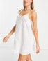 Фото #1 товара Topshop broderie night dress in white