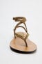 SPLIT SUEDE FLAT SLIDER SANDALS