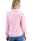Фото #2 товара Women's Striped Seaport Roll-Tab-Sleeves Button-Down Shirt