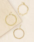 ფოტო #2 პროდუქტის Gold Plated Chain Link Bracelet Set of 3