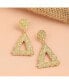 ფოტო #2 პროდუქტის Women's Gold Corroded Drop Earrings