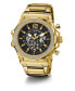ფოტო #5 პროდუქტის Men's Multi-Function Gold-Tone Stainless Steel Watch 48mm